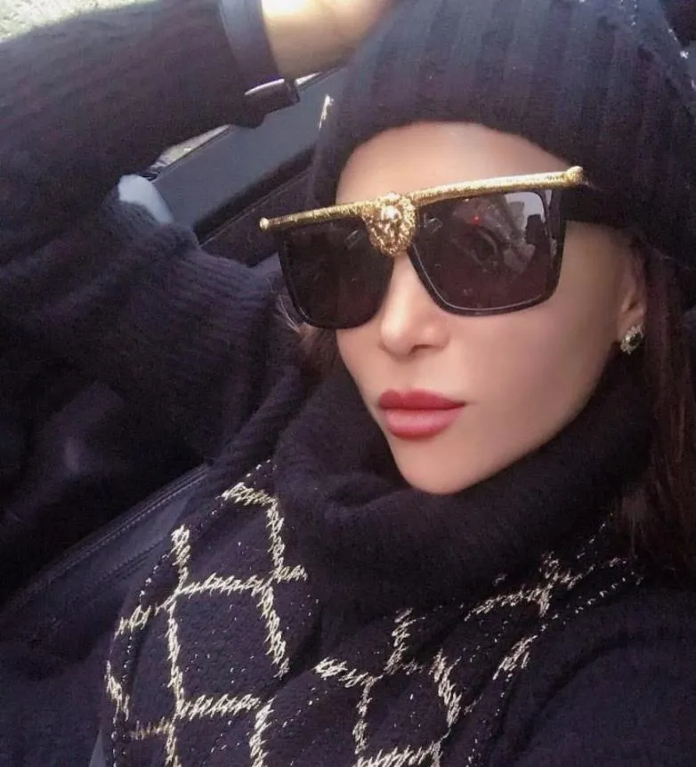 Vintage Oversized Square Black And Gold Sunglasses For Women And Men Hip Hop And Punk Style With Metal Accents Fashionable And Comfortable Sun Glasses For Ladies From Xiaoxingyun88 7.74 DHgate.Com