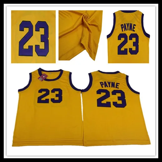 Programa de TV masculino Martin Payne # 23 Camisa de basquete Cor Amarelo Tudo Costurado Filme Maillot de basket Tamanho S-XXL