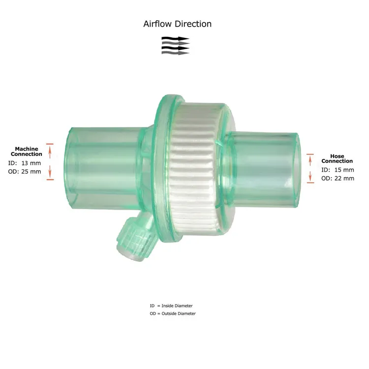 MOYEAH Filtro batterico maschera respiratoria Accessori macchine a tubo Filtri batterici tubo Cpap BiPAP Apnea notturna Russare3221330