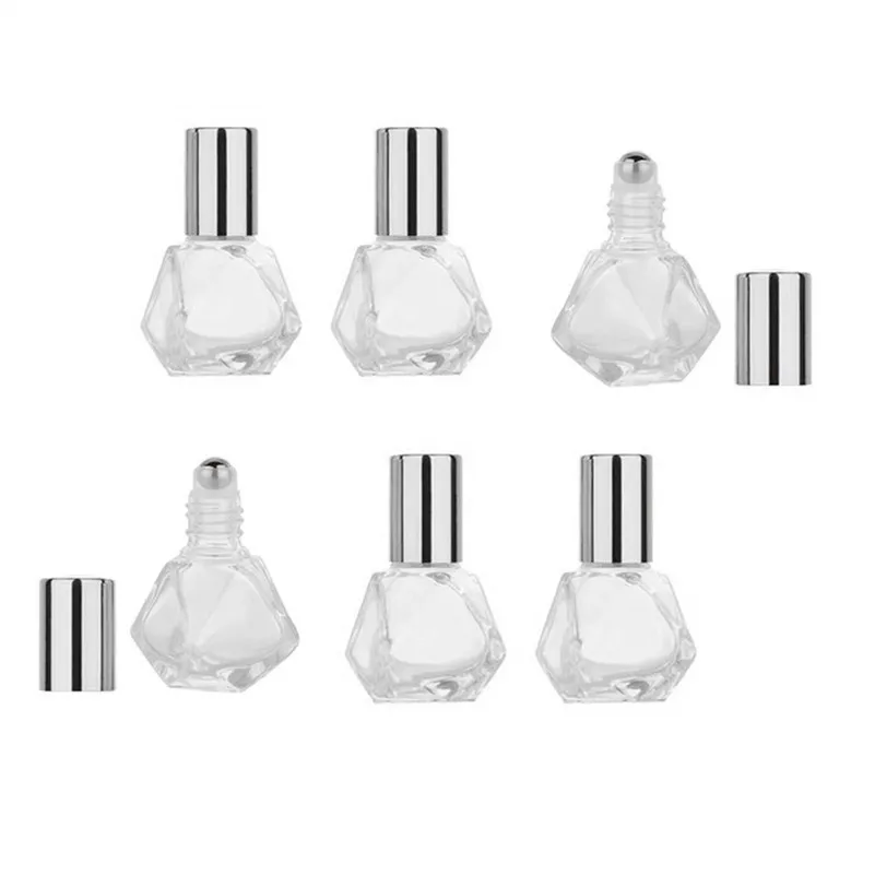 8ml補充可能なトラベルクリアガラスローラーボトル空のエッセンシャルオイル香水ボトル上の化粧品コンテナjarバイアル