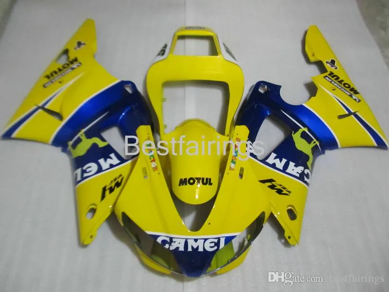 ZxMotor Hot Sale Fairing Kit voor Yamaha R1 1998 1999 1999 Yellow Blue Fairings YZF R1 98 99 PO89