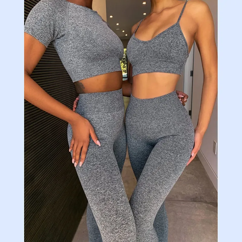 Soutien-gorge De Sport CRZ Yoga Longue Ligne – Femme XS Gris, Avec Coques Amovibles