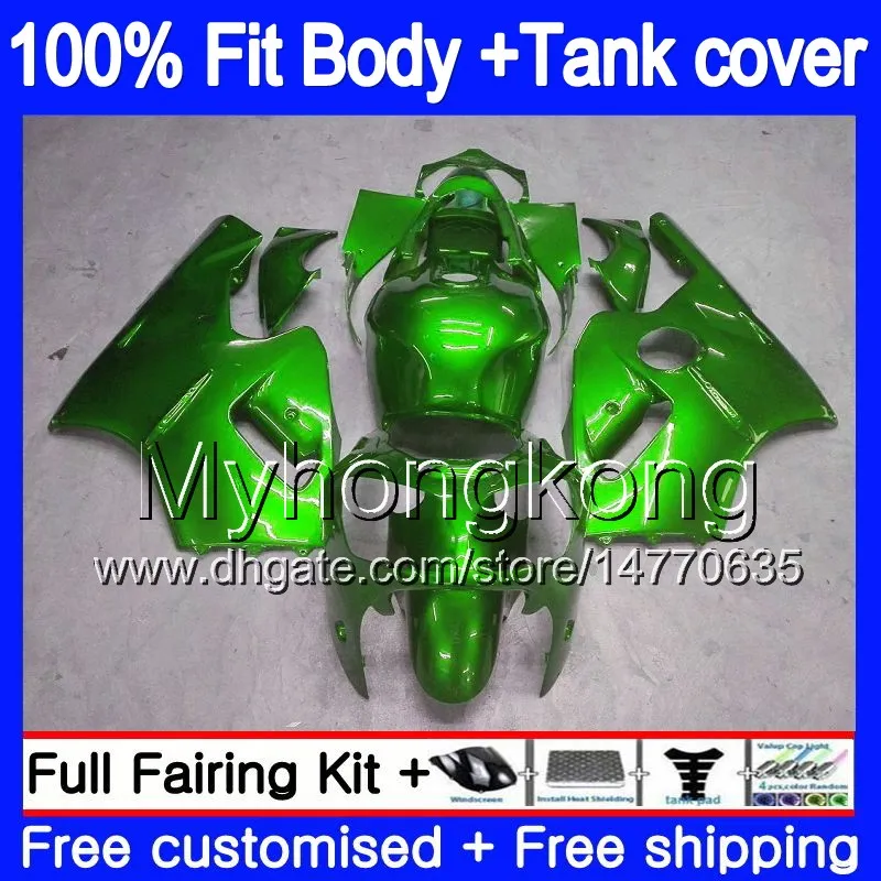 حقن OEM ل Kawasaki ZX 1200 12R 1200CC ZX-12R 2000 2001 222MY.57 ZX 12 R ZX1200 C 00 01 ZX12R 00 01 100٪ صالح لامع الأخضر هدية