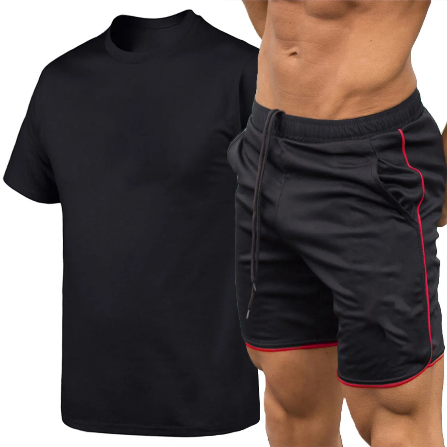 ellesse eşofman erkek tasarımcı kapşonlu takım Doğrudan Posta moda markası yuvarlak yakalı tişört üst + şort koşu