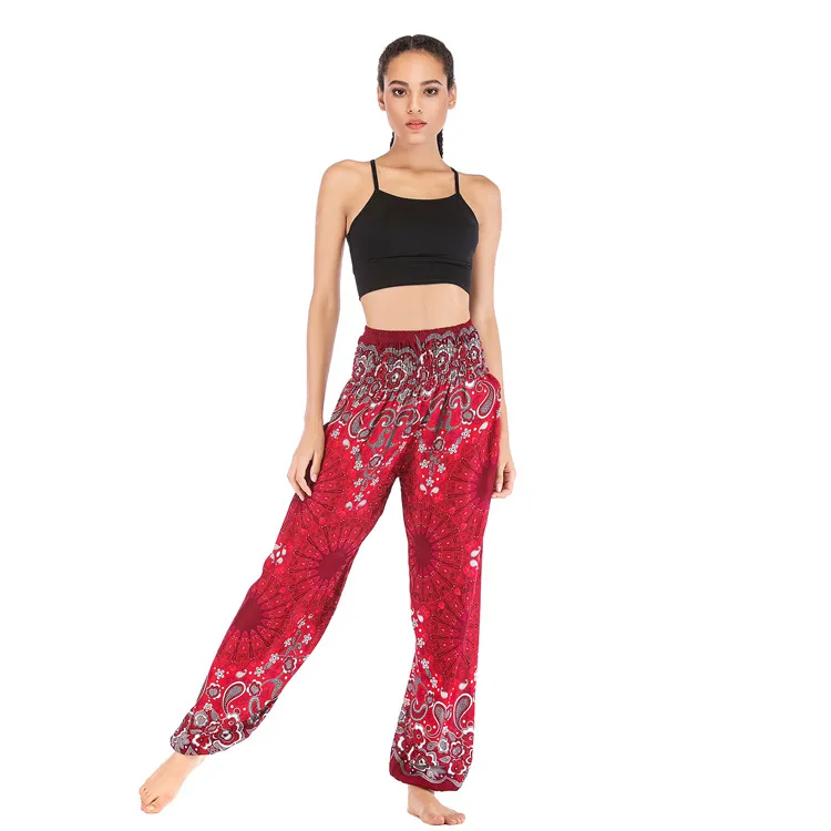 Pantalones Casuales Para Mujer Pantalones Tailandeses Bombachos