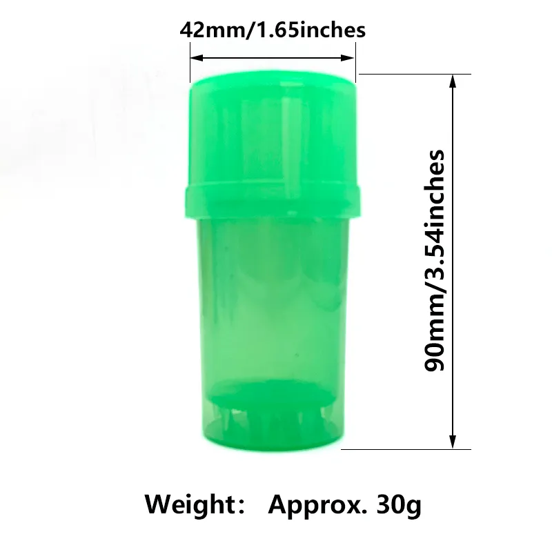  Acrylic Herb Grinder  Large 3 inch plastic grinder (Green):  Home & Kitchen