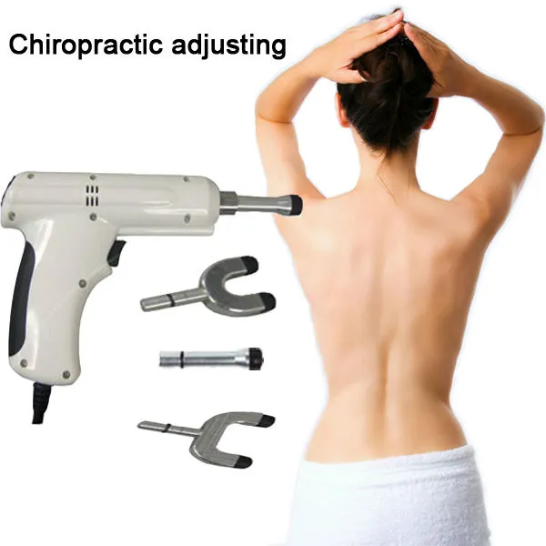 Nieuwe originele 4 hoofden elektrische correctie pistool verstelbare intensiteit therapie chiropractische aanpassing instrument activator massager