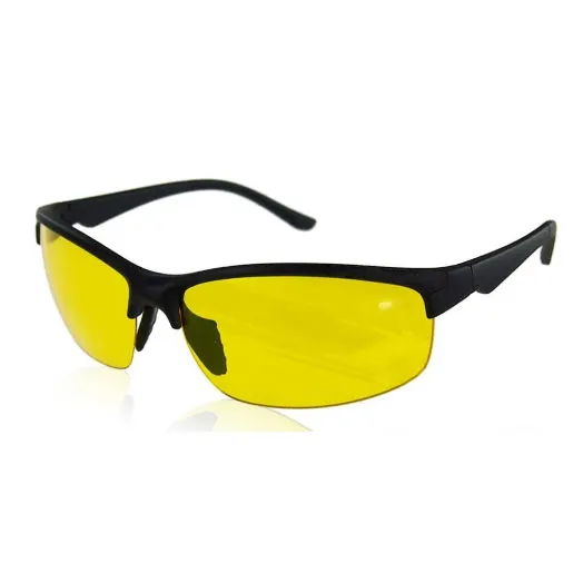 Gafas de visión nocturna para hombre, gafas de conducción para hombre,  gafas amarillas con caja, Negro 