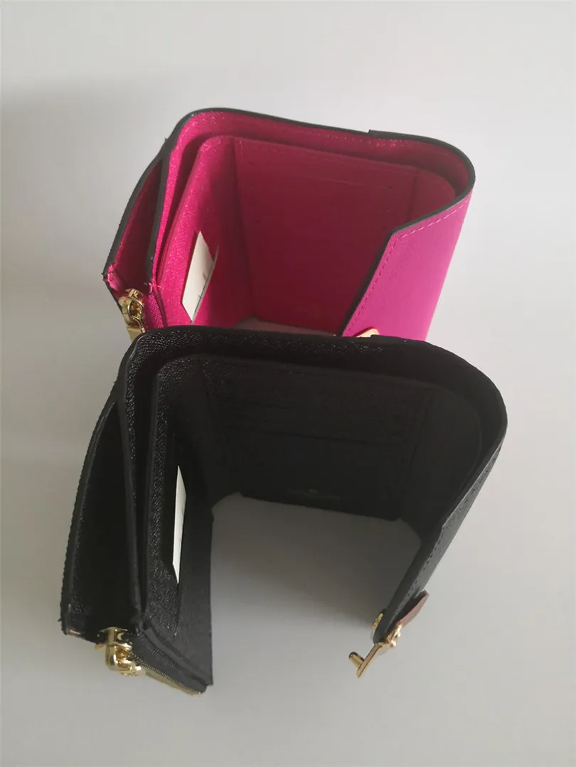 New Luxury Designer Envelope Flip Womens Leather Short Etc Wallet With Multicolor Card Holder