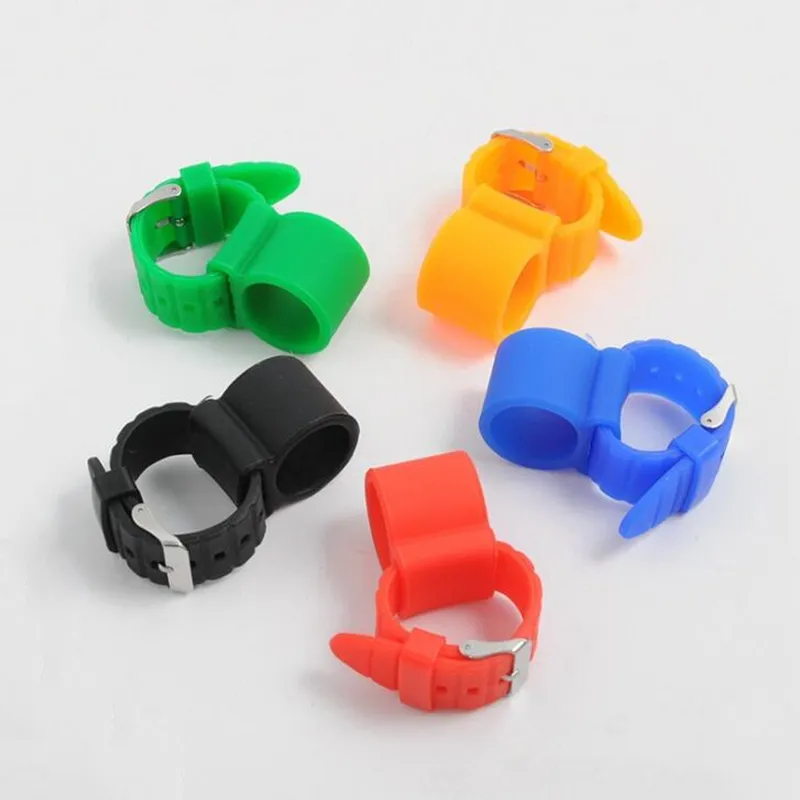 Anello colorato con fibbia silicone anello innovativo portatile Design regolabile per la bocca di bocchetto Shisha