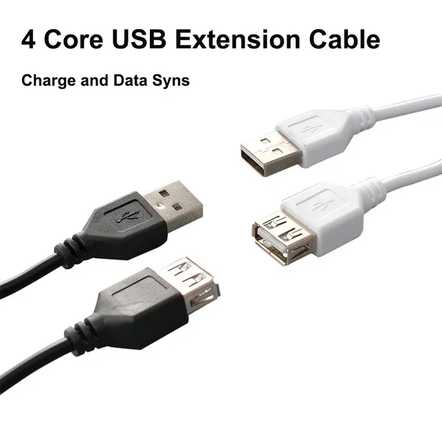 Câble d'extension USB de 1,5 m Câbles super rapides Mâle à femelle Cordon d'extension de synchronisation de données de charge prolongée DHL FEDEX EMS LIVRAISON GRATUITE
