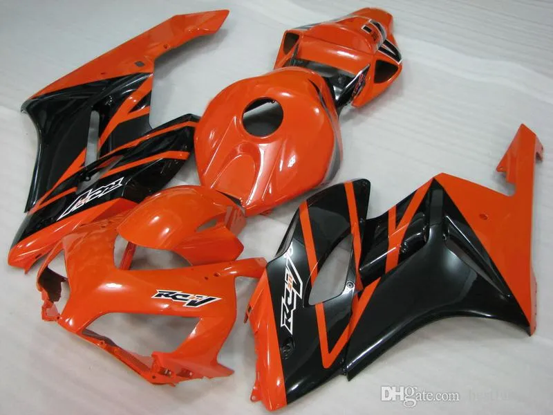 Best quality Injection mold Fairings for Honda CBR1000RR 2004 2005 black orange fairing kit CBR 1000 RR 04 05 TT43