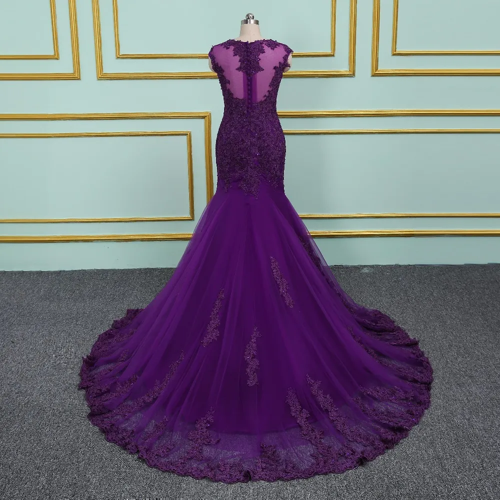dark purple tulle prom dress Purple tulle off shoulder long prom gown, tulle evening dress shdress