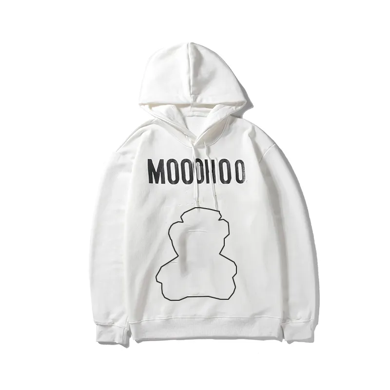 Felpa con cappuccio da uomo Felpe con cappuccio da donna e da uomo Moda alla moda Marea Manica lunga Misto cotone Pullover con stampa orso Streetwear casual