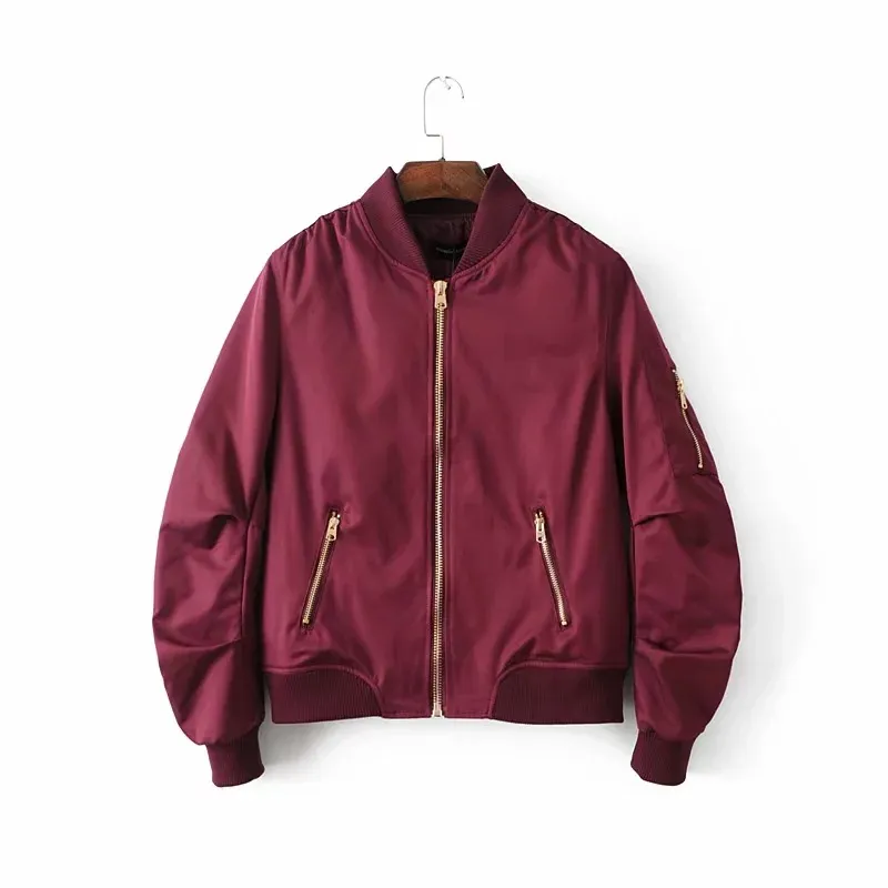 Burgundy bomber deals jacket womens