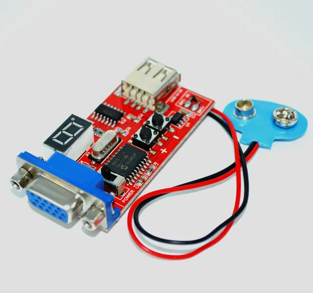 VGA Generator LCD TESTER 15 الإشارة إخراج بطارية USB مزود الطاقة المزدوج