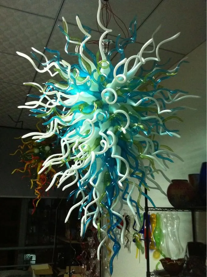 100 % mundgeblasener CE UL-Borosilikat-Muranoglas-Kronleuchter von Dale Chihuly Art mit hoher Decke von höchster Qualität