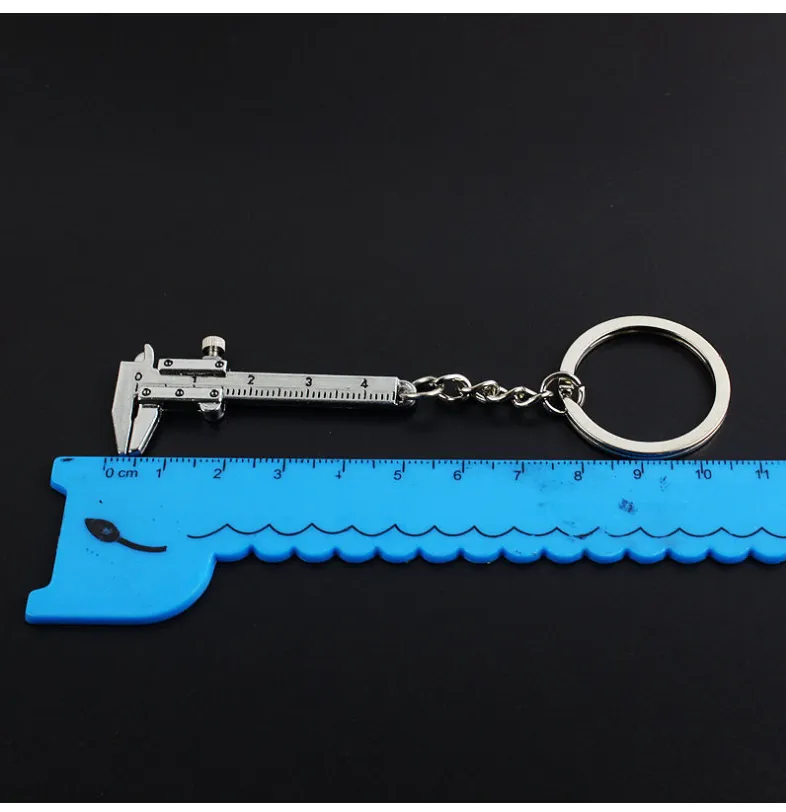 Metal Practical Vernier Caliper Keychain Nonius Keyring Functional
