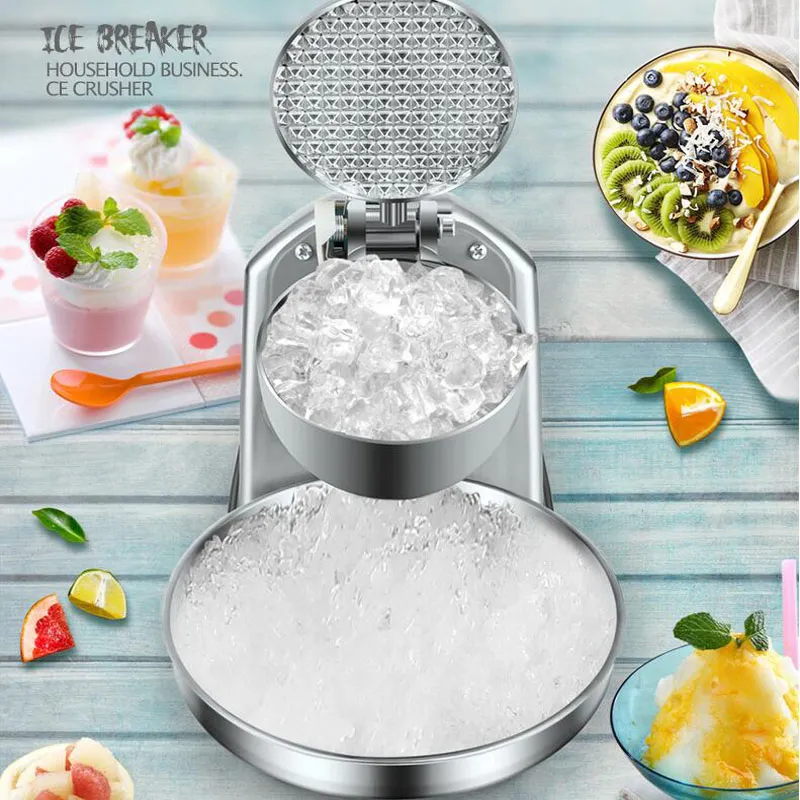 Linboss 1pc Shaved Ice Maker Machine, Slushie Machine, снежный конусный машина, бриганная ледяная машина, ручная смузи с фруктом мини -домашняя ледорубная бритва небольшая ледяная дробилка