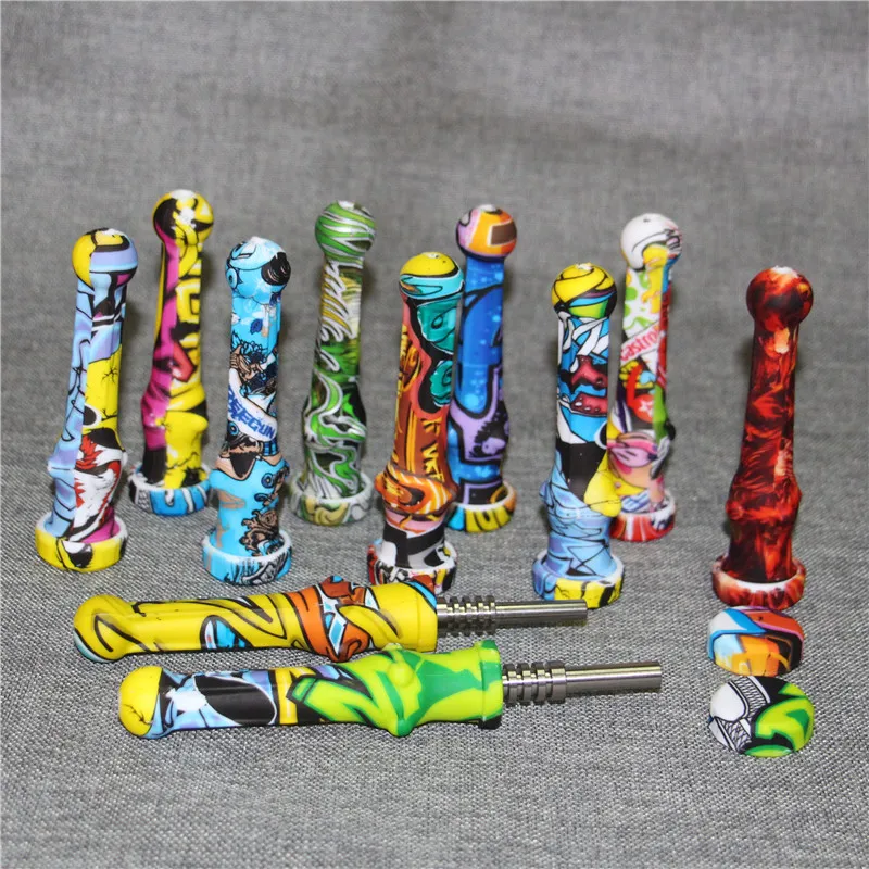 Silicone Bong With 14mm Titanium Tip Lightweight, Durable, Portable