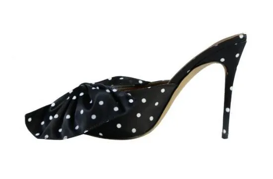 2019 women glitter party shoes bowtie bow Dress Shoes point toe slide shoes