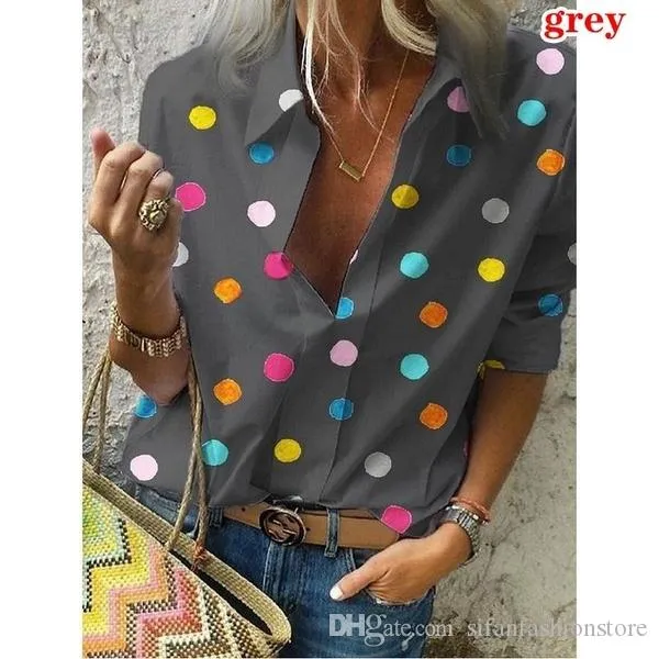polka dots shirts for womens