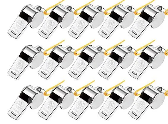 ESTINK Lot de 12 Sifflets en Plastique avec Cordon pour Arbitre - Son