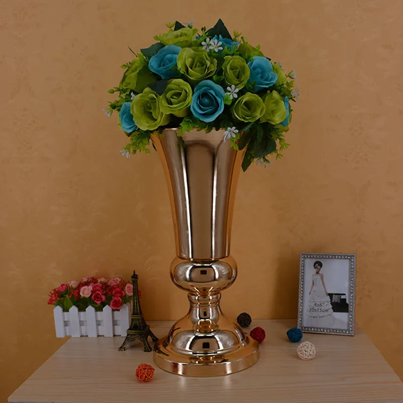 Mesa de decoração de casamento de vasos de flor metal peça central para mariage metal Flowers Vases
