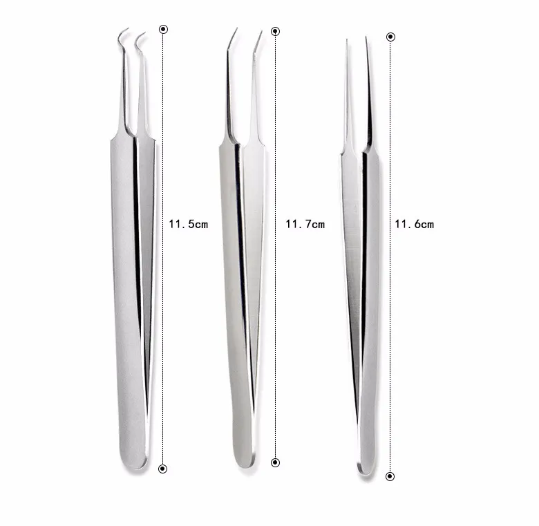 Rostfritt stål Ta bort Acne Cell Acne Needle Squeeze Acne Blackhead Removal Tool Pinzers 30 st Gratis frakt