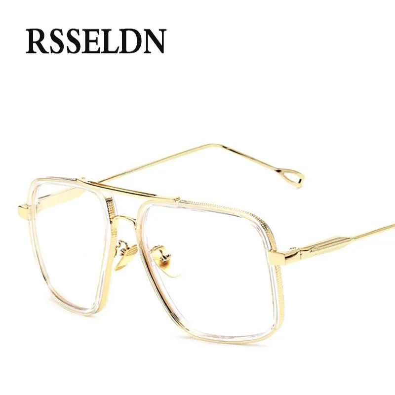 Wholesale- RSSELDN neue Frauen-Brille-Rahmen klassische Marken-Designer-Glas-Rahmen Männer Trendy Lunettes Vintage-UV400
