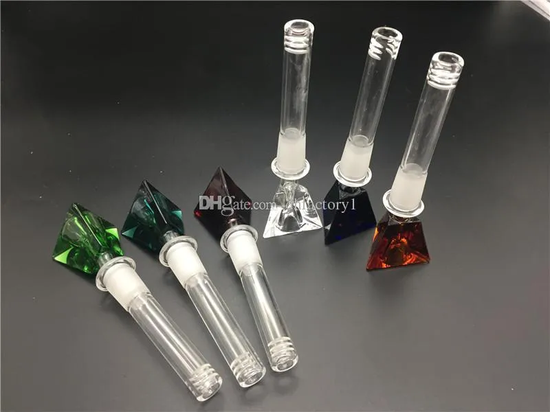 2Style Glass Bongs Downstam 14mm 18mm Vrouw Down Stam voor Beker Bong Roken Water Pijp Diffuser met Kleurrijke Diamond Tabak Kom