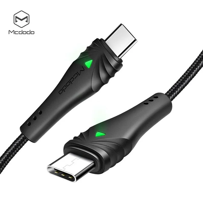MCDODO Type-C till USB-C-kabel PD QC 4.0/3.0 Snabbladdningsdataöverföringsladd för smarta mobiltelefontillbehör