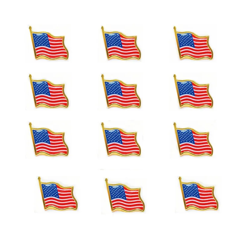 The United States Flag Badge Party Favor Collar Pin Clothing Tie Hat Backpack Pin Jacket Accessories Holiday