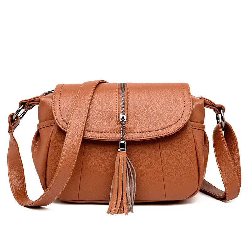 bolsas 2019 novo saco simples ocasional bolsa de ombro de couro macio Messenger sacos de pacotes