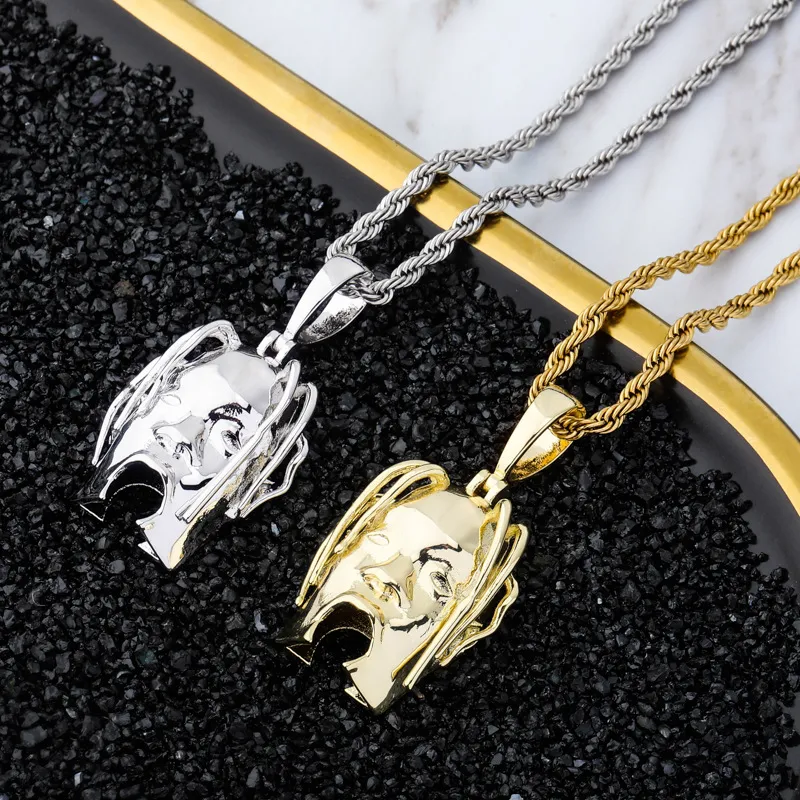 R I P Travis Scott Necklace Pendant med 4mm tenniskedjan Rope Chain Iced Out Bling Cubic Zircon Men's Hip Hop Jewelry Gift253y