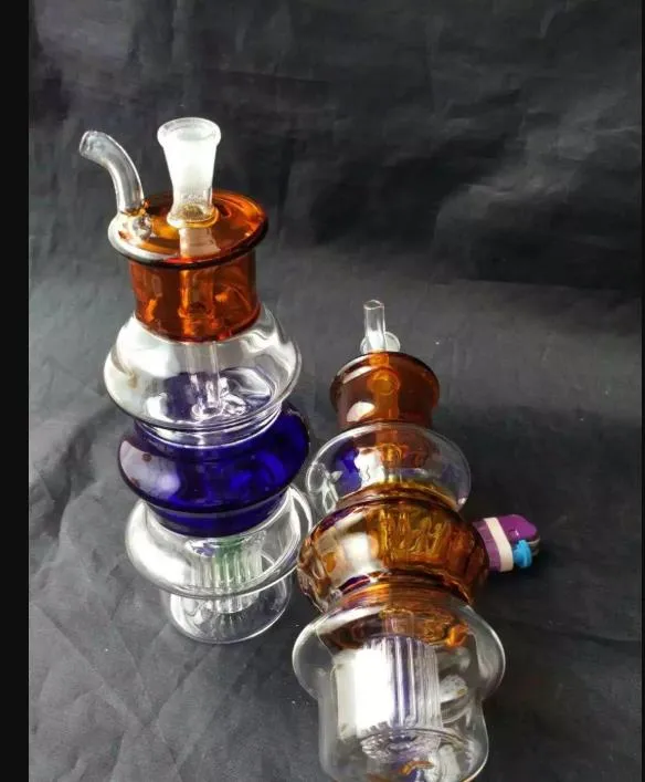 Colore pagoda forma narghilè bong in vetro accessori ﾠ, pipe in vetro colorato mini multi-colori Hand Pipes Best Spoon glas