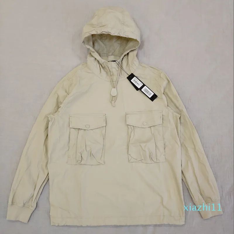 Fashion-19SS 639F2 Ghost Piece Smock / Anorak Bomull Nylon Tela Pullover Jacka Män Kvinnor Coats Fashion OuterWear HFLSJK349