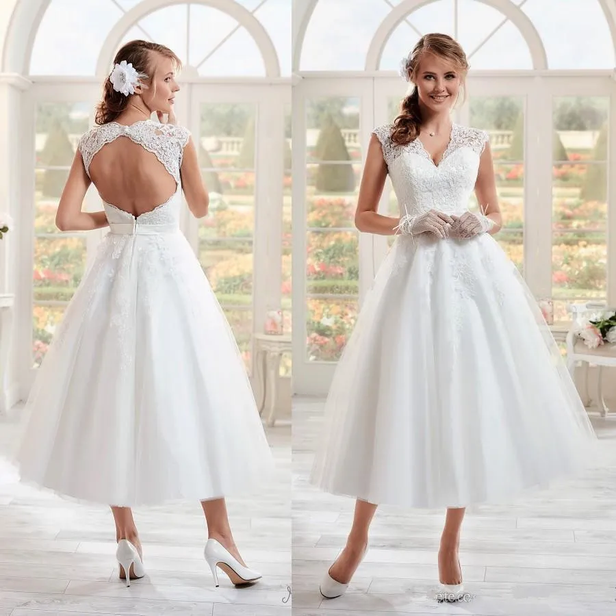 Vestidos de novia cortos los años 50 de la vendimia 2019 Nuevo diseño