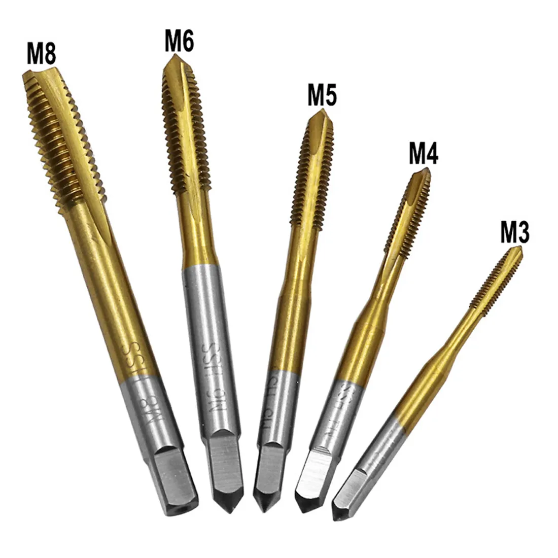 Wholesale M3 M8 High Speed Steel Screw Tip Titanium Coated HSS Metric