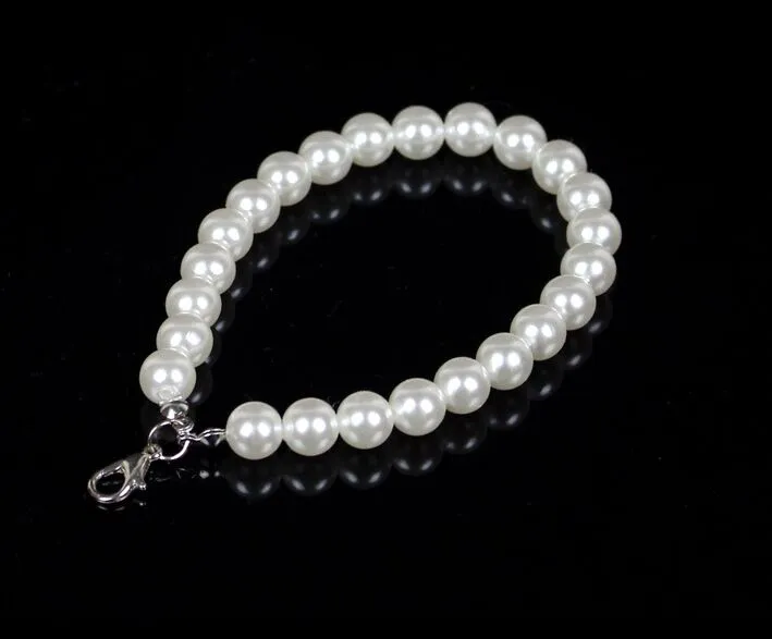 Moda 20 Sztuk / partia Klucz Keychain Biżuteria Pearl Koraliki Charms