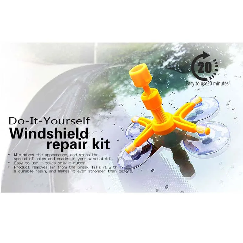 Kit de réparation de pare-brise de voiture bricolage ensemble de verre de  pare-brise fissuré automatique outil de polissage de rayure d'écran de vent