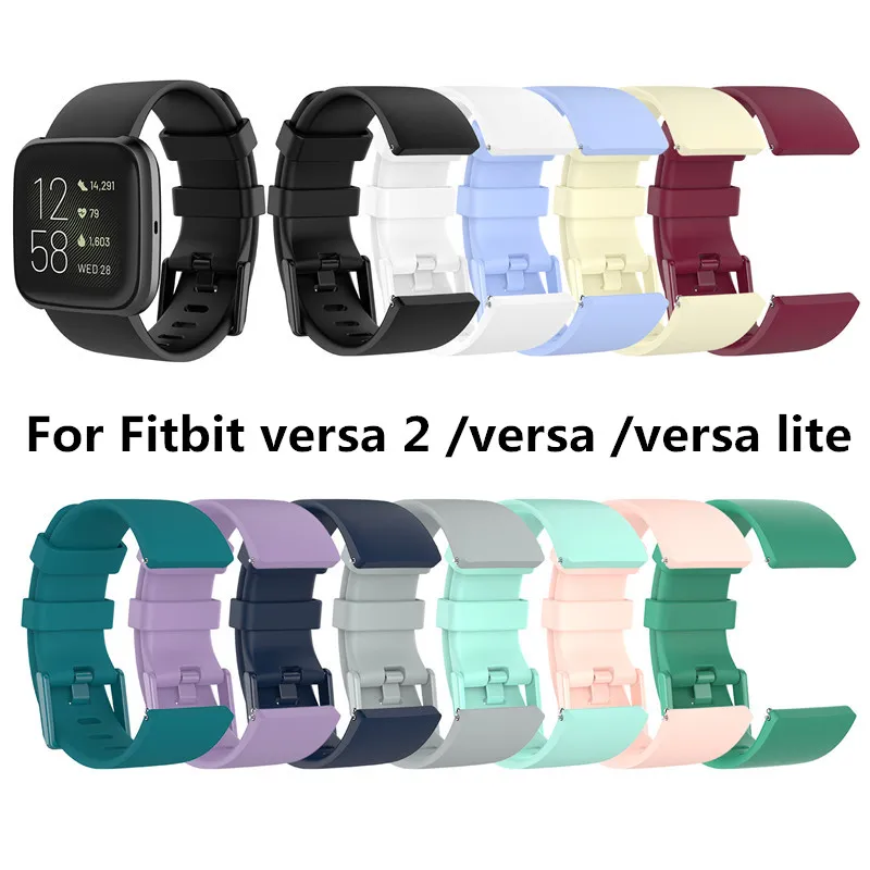 Nova Chegada de Fitbit Versa 2 / versa2 / versa Lite Pulseira Correia de pulso relógio inteligente Banda Strap macio pulseira substituição Smartwatch Banda