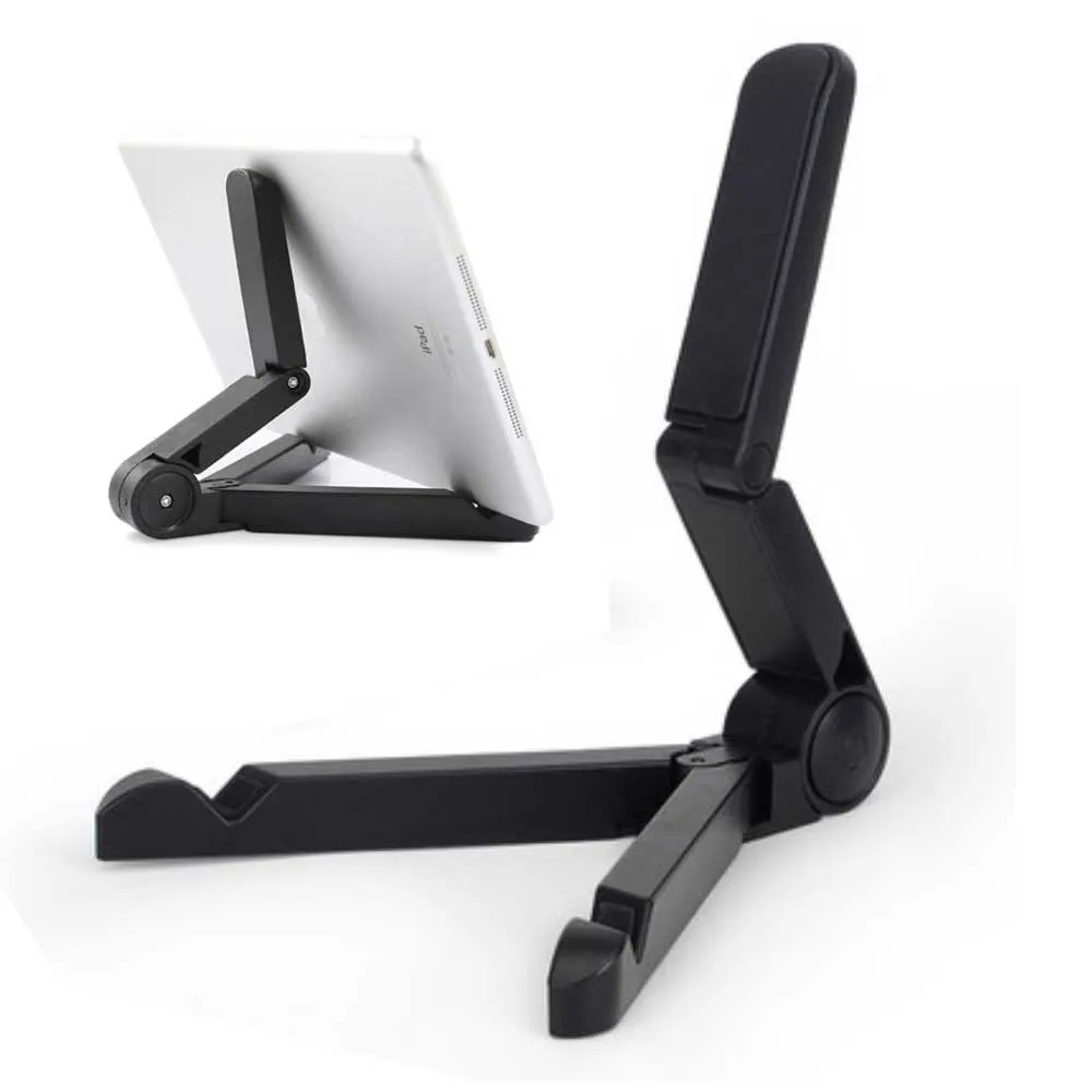 Foldable Phone Tablet Stand Holder Adjustable Bracket Mount Stand Tripod Table Desk Support all cell phones for IPad Mini 1 2 3 4 Air Pro