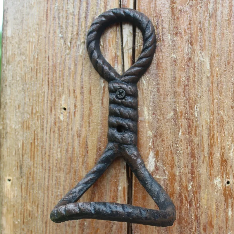Cast Iron Rope Knot Wall Hook Creative Brown Antique Metal Coat Hanger Holder  Wall Mount Home Garden Farm Ranch Cottage Decoration From 73,9 €