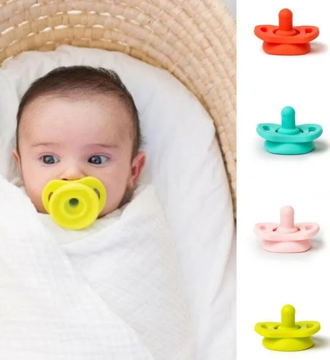 Silicone mamilo alimentício de silicone macio para recém-nascido mamilos alimentador flexível infantil limpador chupeta engraçado soother bebê chupeta lsk35