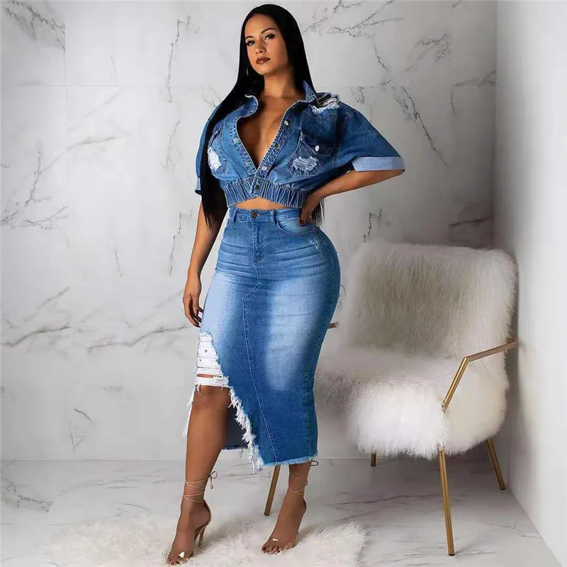 Jean skirt club discount outfit