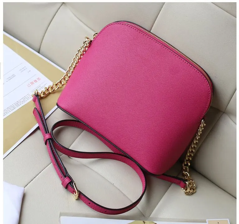 Designer Cross Pattern Synthetic Leather Shell shoulder bag with Chain Shoulder Strap Small Fashionista Handshoulder bag with