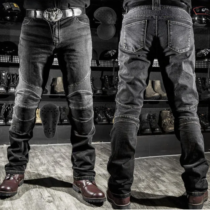 Мотоциклетные брюки Men Moto Jeans Gear Gear езда на мотоцикле брюки Motocross Pantalon Moto Cargo1242M