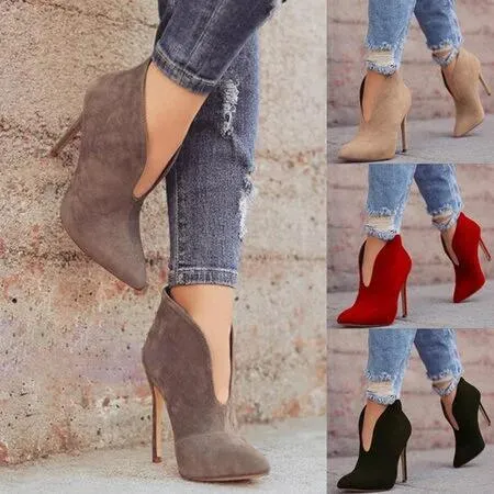 V neck booties hotsell