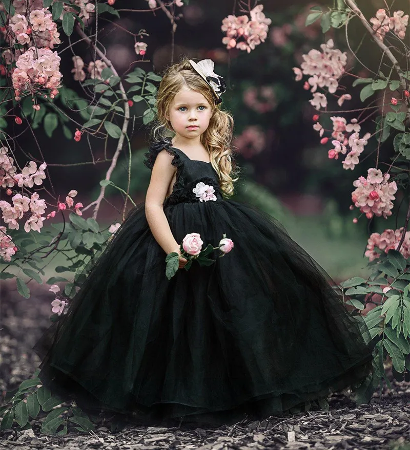 Gothic flower girl sales dresses